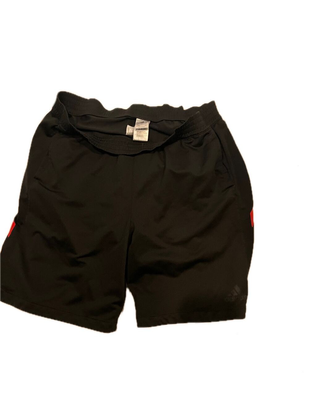 Adidas Black Red Three Stripe Athletic Shorts Mens XXL
